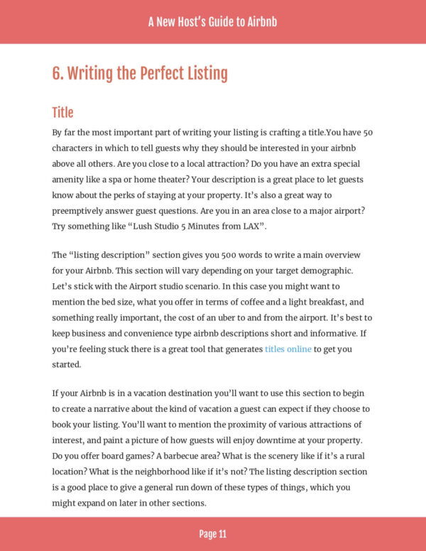 Writing the perfect listing